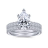 14K White Gold Matching Wedding Band - 0.45 ct