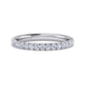 14K White Gold Matching Wedding Band - 0.45 ct