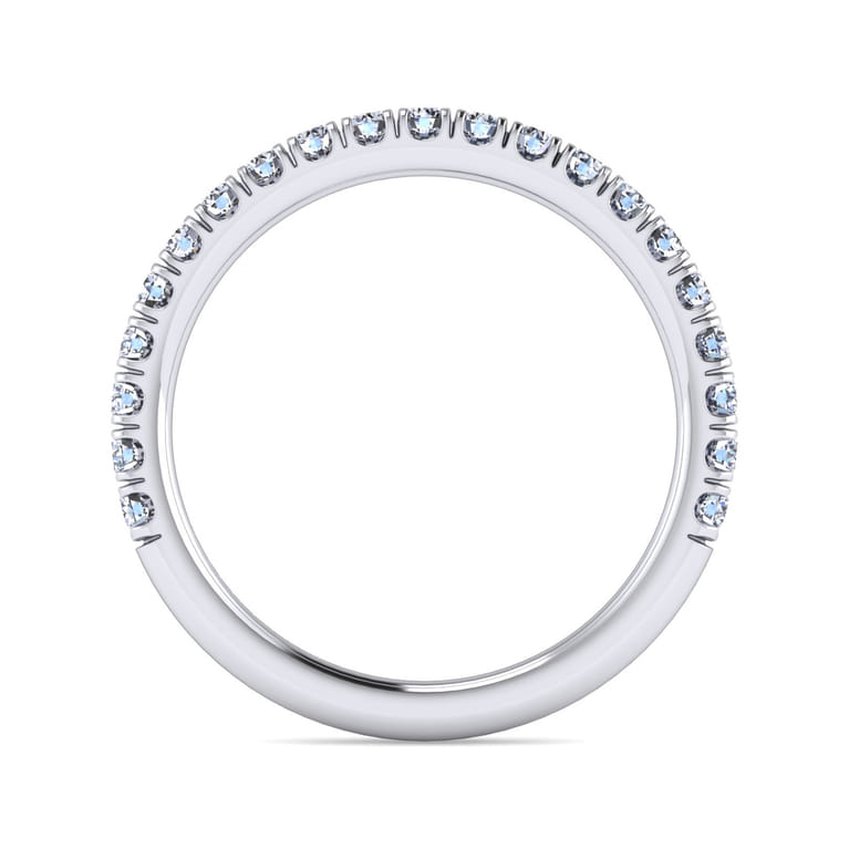 14K White Gold Matching Wedding Band - 0.45 ct - Shot 2