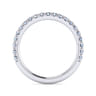 14K White Gold Matching Wedding Band - 0.45 ct
