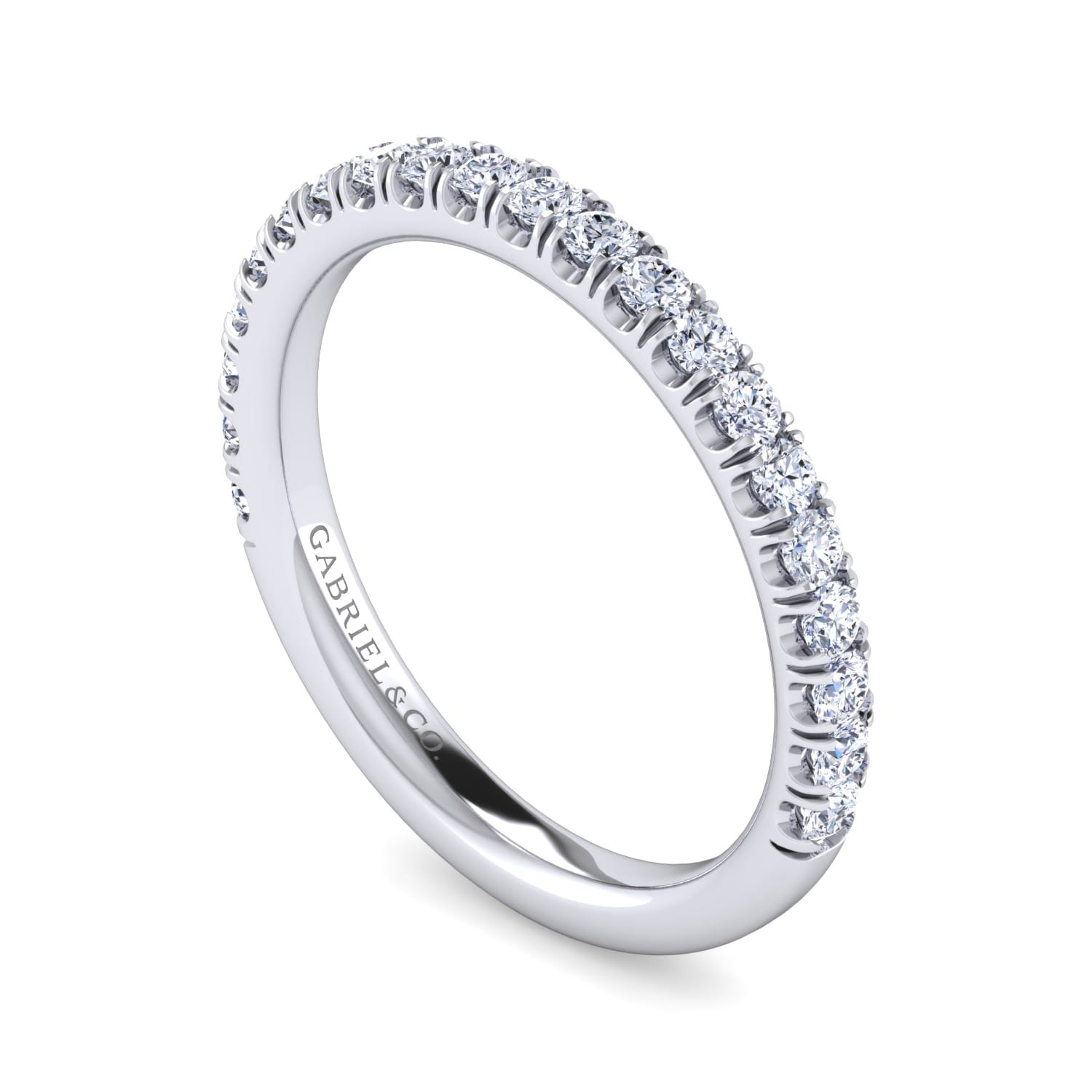 14K White Gold Matching Wedding Band - 0.45 ct - Shot 3