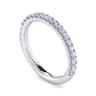 14K White Gold Matching Wedding Band - 0.45 ct