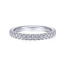 14K White Gold Matching Wedding Band - 0.45 ct