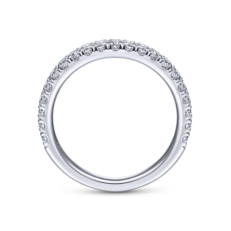 14K White Gold Matching Wedding Band - 0.45 ct - Shot 2