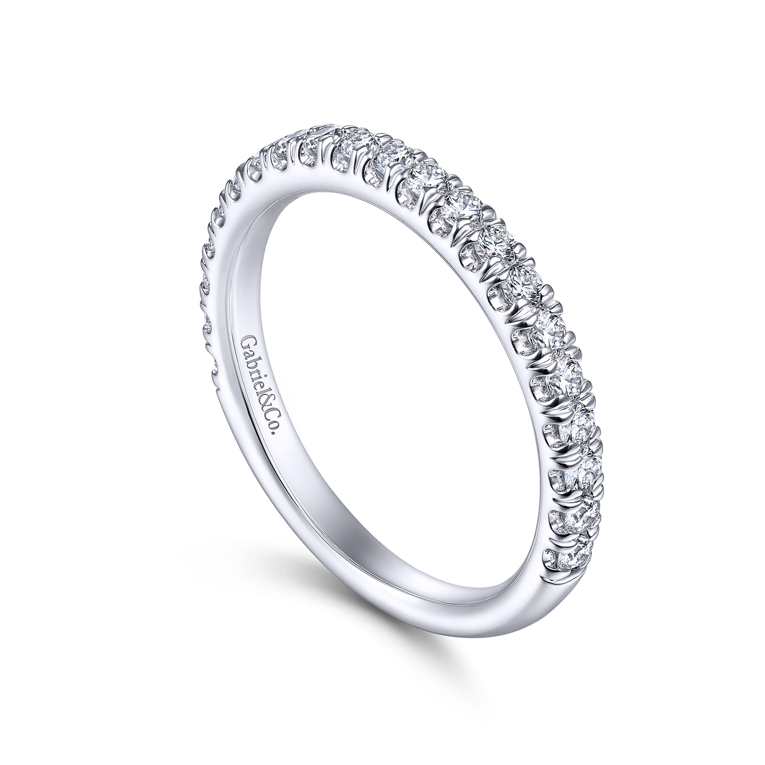 14K White Gold Matching Wedding Band - 0.45 ct - Shot 3
