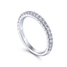 14K White Gold Matching Wedding Band - 0.45 ct