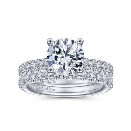 14K White Gold Matching Wedding Band