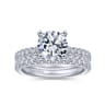 14K White Gold Matching Wedding Band - 0.45 ct