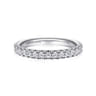 14K White Gold Matching Wedding Band - 0.45 ct
