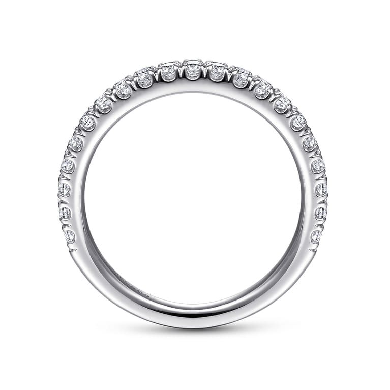 14K White Gold Matching Wedding Band - 0.45 ct - Shot 2