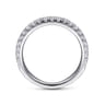 14K White Gold Matching Wedding Band - 0.45 ct