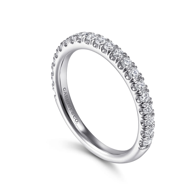 14K White Gold Matching Wedding Band - 0.45 ct - Shot 3