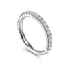 14K White Gold Matching Wedding Band - 0.45 ct