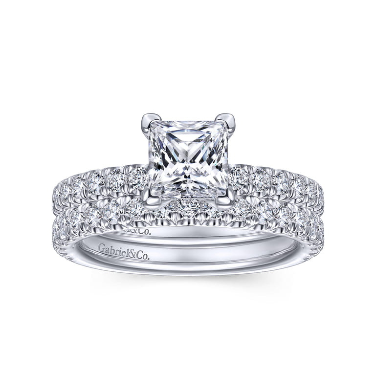 14K White Gold Matching Wedding Band - 0.45 ct - Shot 4