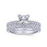 14K White Gold Matching Wedding Band - 0.45 ct