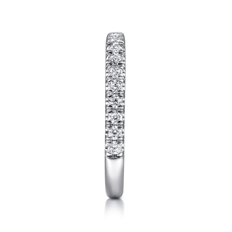 14K White Gold Matching Wedding Band - 0.45 ct - Shot 5