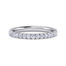 14K White Gold Matching Wedding Band - 0.45 ct