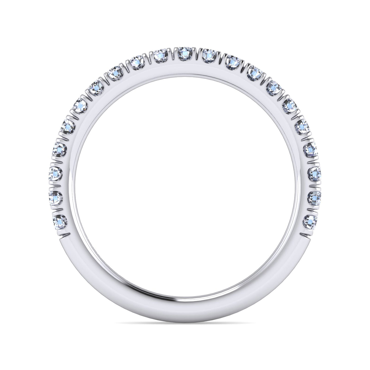 14K White Gold Matching Wedding Band - 0.45 ct - Shot 2