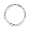 14K White Gold Matching Wedding Band - 0.45 ct
