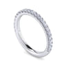 14K White Gold Matching Wedding Band - 0.45 ct