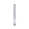 14K White Gold Matching Wedding Band - 0.45 ct