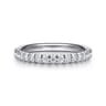 14K White Gold Matching Wedding Band - 0.45 ct