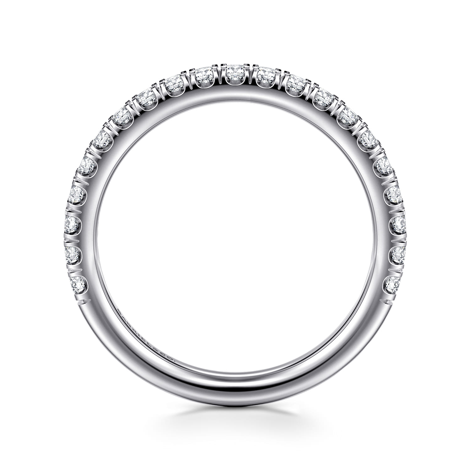 14K White Gold Matching Wedding Band - 0.45 ct - Shot 2