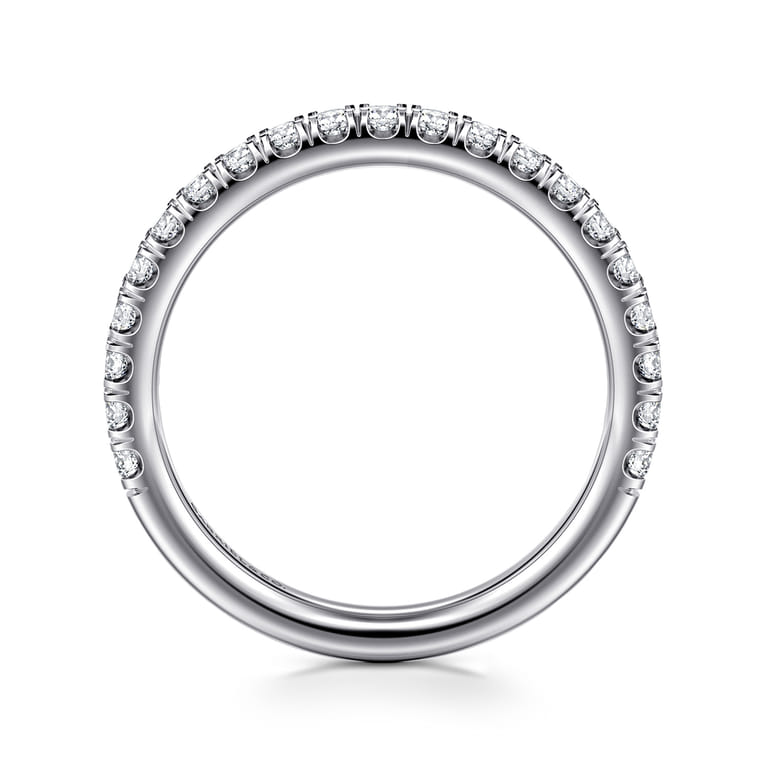 14K White Gold Matching Wedding Band - 0.45 ct - Shot 2