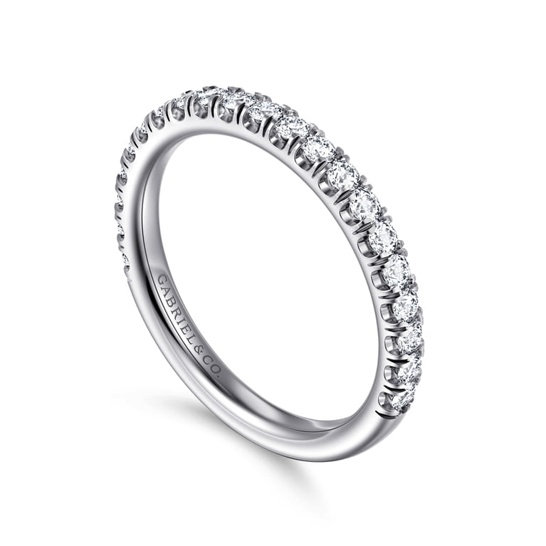 14K White Gold Matching Wedding Band - 0.45 ct - Shot 3