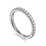14K White Gold Matching Wedding Band - 0.45 ct