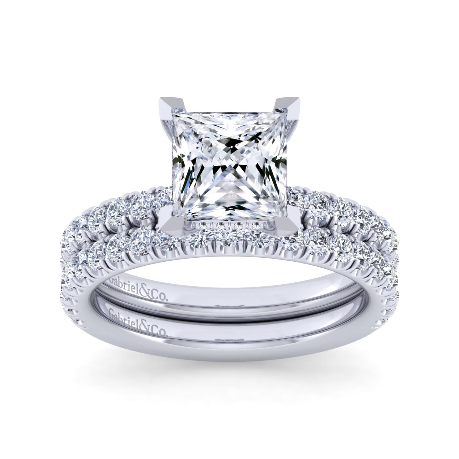 14K White Gold Matching Wedding Band - 0.45 ct - Shot 4