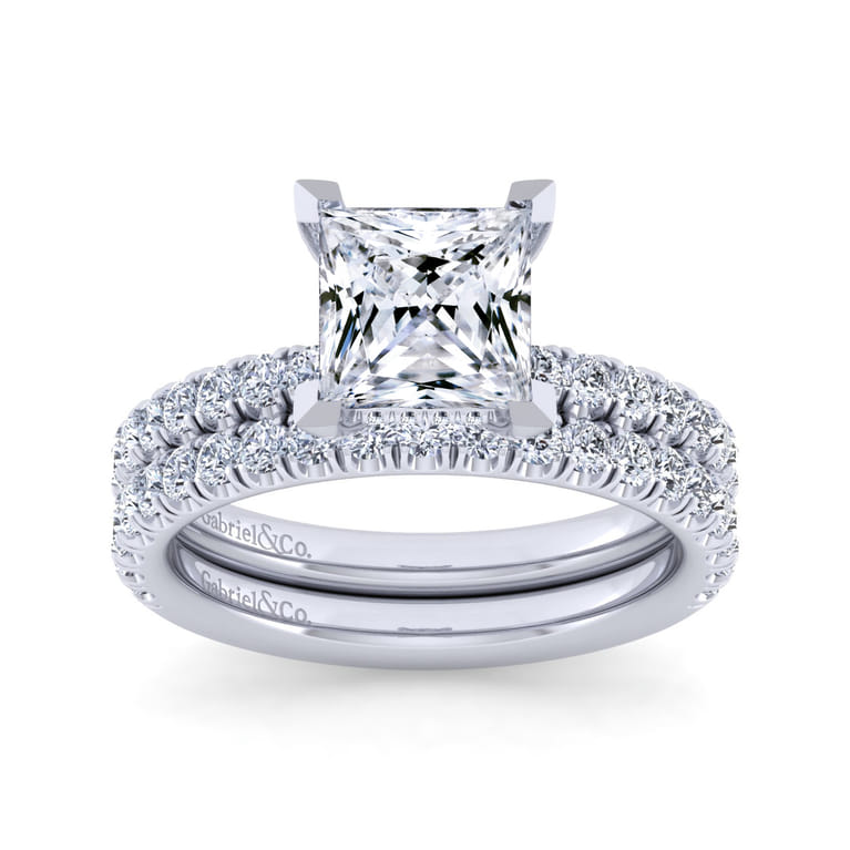 14K White Gold Matching Wedding Band - 0.45 ct - Shot 4
