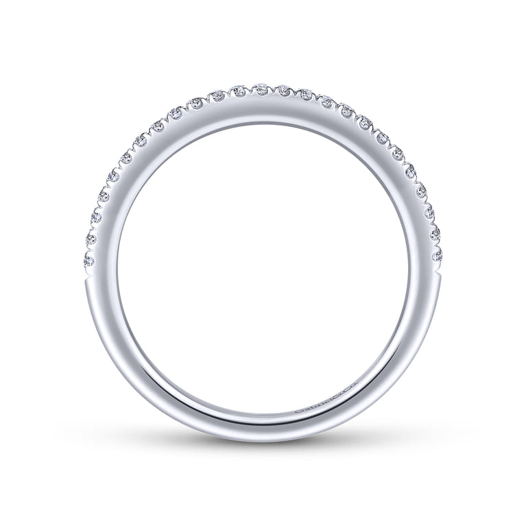 14K White Gold Matching Wedding Band - 0.17 ct - Shot 2