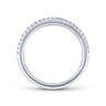 14K White Gold Matching Wedding Band - 0.17 ct