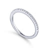 14K White Gold Matching Wedding Band - 0.17 ct