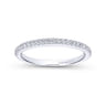 14K White Gold Matching Wedding Band - 0.17 ct