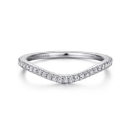 14K White Gold Matching Wedding Band