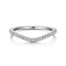 14K White Gold Matching Wedding Band - 0.13 ct