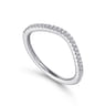 14K White Gold Matching Wedding Band - 0.13 ct