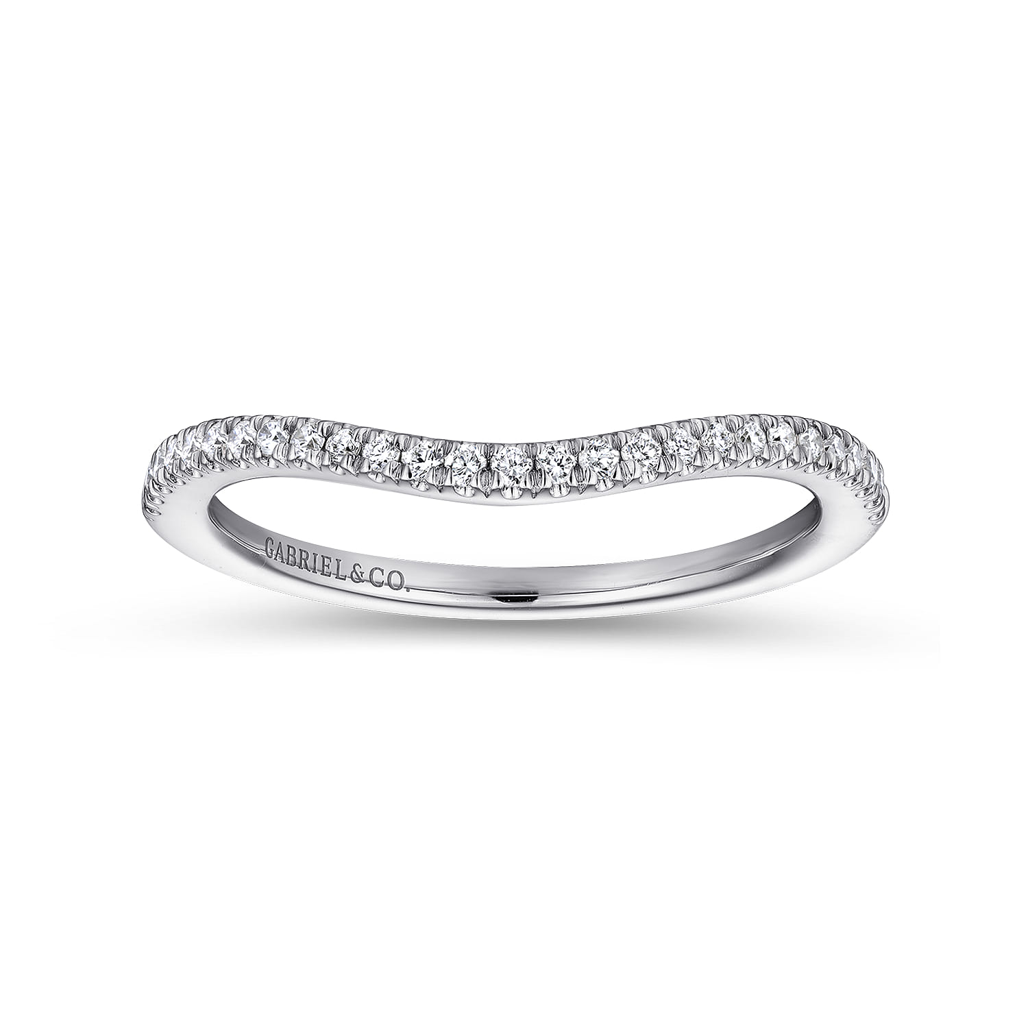 14K White Gold Matching Wedding Band - 0.13 ct - Shot 5