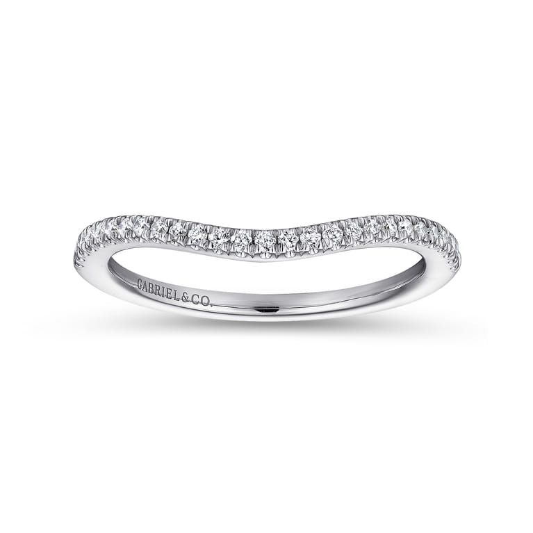 14K White Gold Matching Wedding Band - 0.13 ct - Shot 5