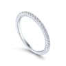 14K White Gold Matching Wedding Band - 0.17 ct