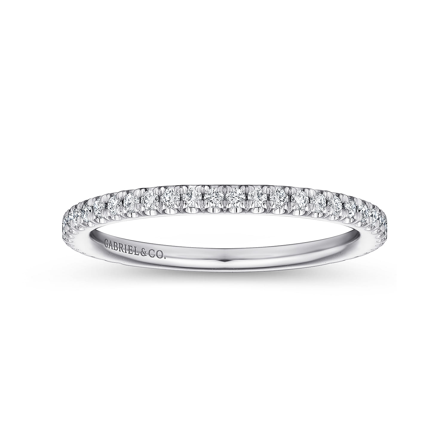 14K White Gold Matching Wedding Band - 0.25 ct - Shot 5