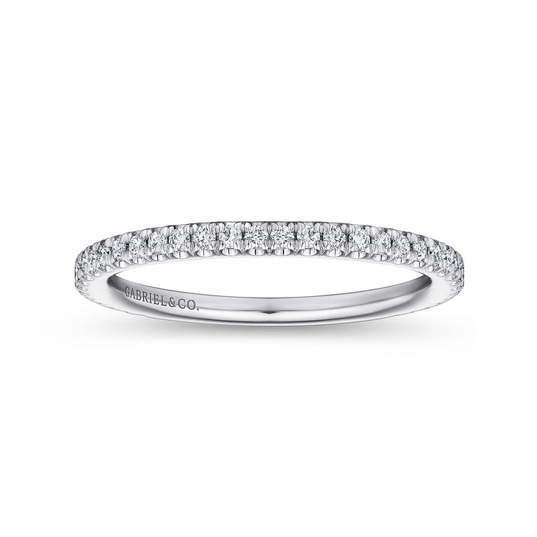 14K White Gold Matching Wedding Band - 0.25 ct - Shot 5
