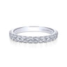 14K White Gold Matching Wedding Band - 0.5 ct