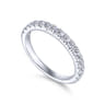 14K White Gold Matching Wedding Band - 0.5 ct