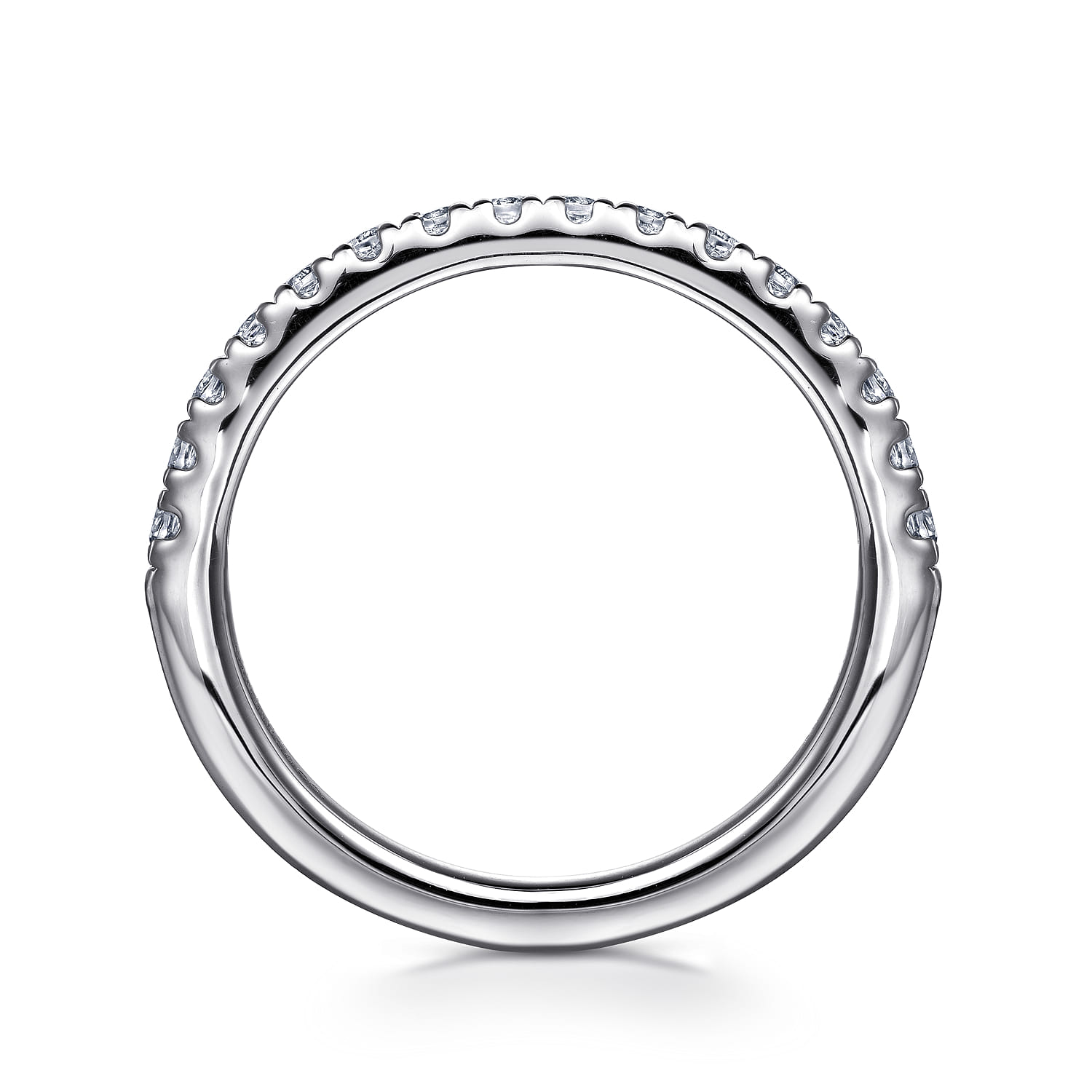 14K White Gold Matching Wedding Band - 0.33 ct - Shot 2