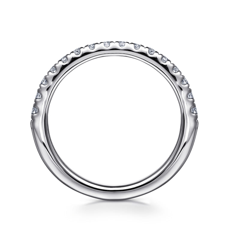 14K White Gold Matching Wedding Band - 0.33 ct - Shot 2