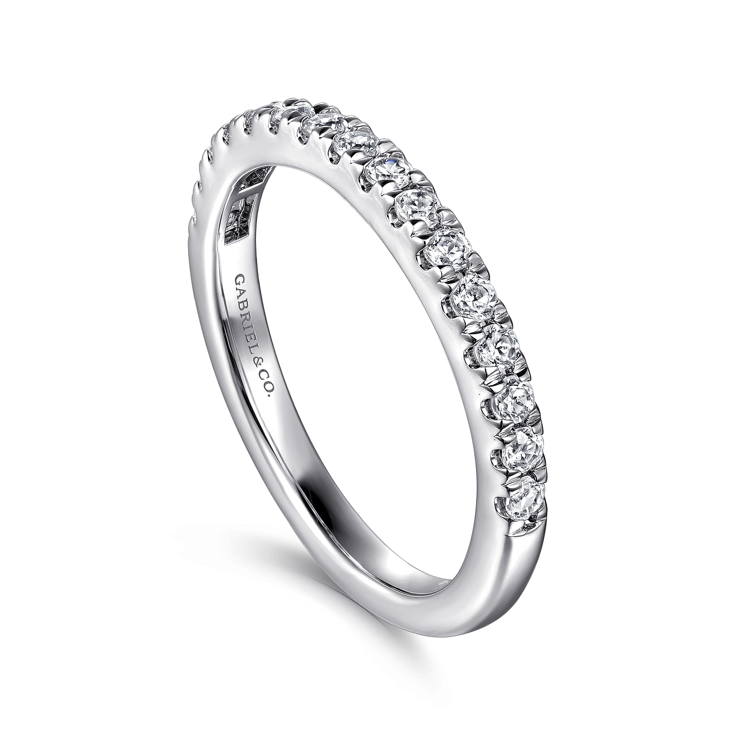 14K White Gold Matching Wedding Band - 0.33 ct - Shot 3