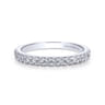 14K White Gold Matching Wedding Band - 0.33 ct